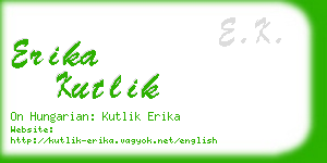 erika kutlik business card